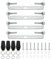 PATIKIL 75mm Lampenhalterung Decke Kit 4 Set Deckenhalterung Lampe Stahl Querleiste für Haus Büro Hängeleuchte Wand mit Schraube Unterlegscheibe Mutter