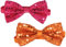 CHENGZI Einfarbige Pailletten Fliege Reflektierende Fliege Party Party Zubehör Perlen Inlay Zubehör Performance Fliege (ORANGE+ROSE ROT)