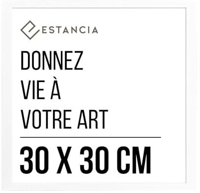 Estancia Eiche Holz Bilderrahmen 30x30 cm mit Bruchsicherem Acryl Glas | Rahmen 30x30 cm | Massiver Eiche Holzrahmen 30 x 30 cm | Quadratischer Rahmen