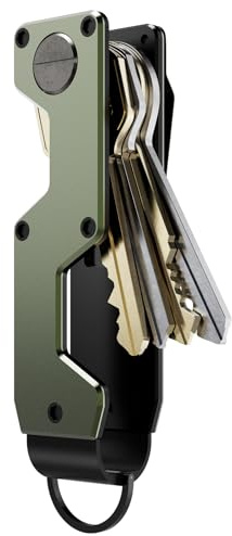 MINBERAND Key Organizer Compact Key Holder Metal Key Chain Minimalist key case key holder for keychain Secures 1-5 Keys