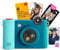 KODAK Smile+ 2-in-1 Digital Instant Print Camera & Wireless Bluetooth Photo Printer - 10MP, Special-Effect Rotating Lens, Zink 2x3 Inch Sticky-Back Photos, Print via Fun App from Smart Devices - Blue