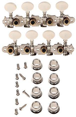 4L 4R Cream Knobs Tuning Pegs Machine Heads String Tuners Set for Mandolin