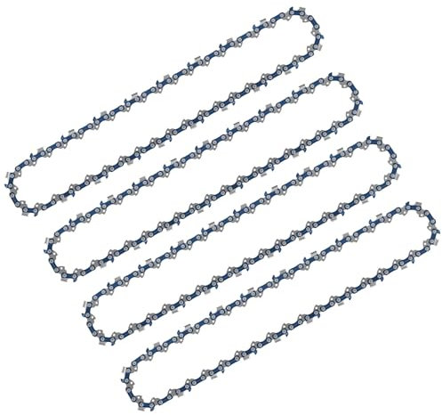 4 Stück Sägekette 3/8LP 1.1mm 40 Treibglieder 25cm (10) Rückschlagsarme Kette, Kompatibel für Bosch, Dolmar, Homelite, Echo, Makita, Einhell usw.