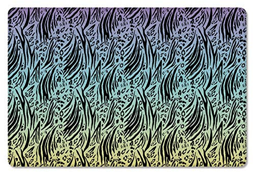 Türmatte 60x40cm, Zebra Und Leopardenzeichnungen Schmutzfangmatte Stylisch Fußmatte Außen Waschbar Badezimmer Matte, Für Küche, Garten, Badezimmer