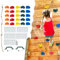 VEVOR 25 Klettergriffe, Kletterfelsen in verschiedenen Größen und Farben für Kinder und Erwachsene, Kletterwandgriffe mit Knotenseil, Griffen und Befestigungsmaterial