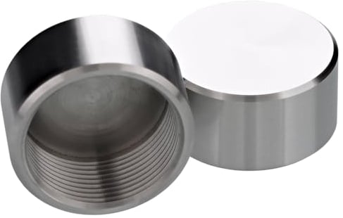 foto-kontor Abschlusskappe Abschlusskappe (2er Pack) passend für Heimeier Thermostat Gewinde M30x1,5 Schutz Ventil Endstück, Ventilsicherung, Heizkörperventil Abschluss, Verstellschutz, Edelstahl