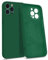 MyGadget Silicone Case compatible with iPhone 12 Pro [ Quadruple Protection ] - Hardcase with Microfiber Lining - Shockproof Shell in Olive Green