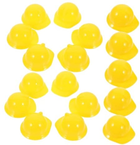 ifundom 60pcs Mini Construction Hat Hard Hat Decor Helmet for Mini Doll Bird Helmet Doll Helmet Doll Accessories Creative Mini Helmet Pet Dog Helmets Small Pet Helmets Yellow Plastic