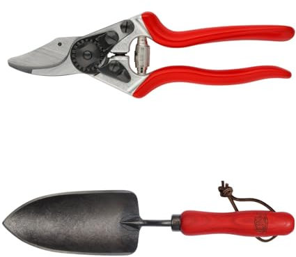 FELCO - Ensemble avec sécateur FELCO 6 et truelle FELCO 401, outils indispensables pour le jardinage, la coupe et la plantation précises