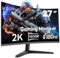 KOORUI 27 Inch QHD Gaming Monitor, 180Hz 1ms Curved VA Panel (1500R), Monitor with Adaptive-Sync, 1440p PC Screen, HDMI/DP, VESA Mount, Tilt Adjustable, Eye Care