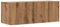 vidaXL Meuble TV Mural chêne Artisanal 80x30x30 cm Bois d'ingénierie, Support TV, Armoire média, Console TV, Meuble HiFi, Centre de Divertissement