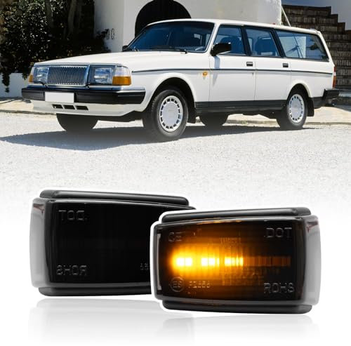 GwwEi6 Auto Rückspiegel Blinker für Volvo 940 1990-1998 9178885,9133609,9190169,3518583,3534528,3534567,Autobeleuchtung Dynamisches Blinker Links Rechts Zubehör
