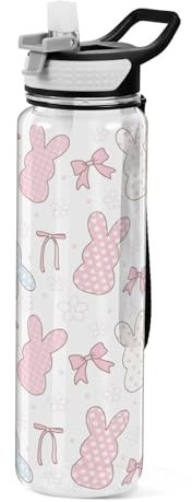 Ewusp Bouteille d'eau de sport avec paille et couvercles, 950 ml, étanche, réutilisable, sans BPA, pour salle de sport, fitness, cyclisme, école, bureau