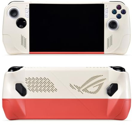 Protective Case for Asus ROG ALLY Gaming Console Handheld Console Protective Case with Surface Spray Paint and Contrasting Color (White Red)