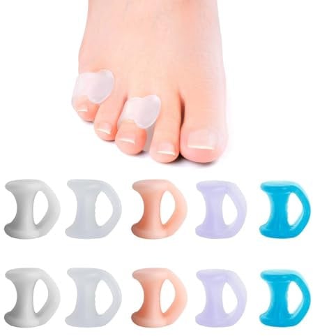 10 Pcs Separateur Orteil En Gel,Petit Correcteurs D'orteils,Redresseur Orteil,Separateur Orteil Silicone,Orthese Pied, Pour Les Orteils Qui Se Chevauchent, Les Ampoules, La Pression, La Douleur
