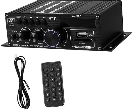 SHINEOFI Amplifier Speaker Audio Amplifier for Home Car Use Wireless Connection for Stereo Speakers