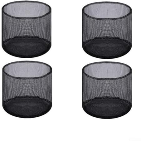 Wiederverwendbare Netz-Teich-Pflanzbeutel, atmungsaktives Seerosennetz, 4 Stück Wasser- und Terrestrische Pflanzen-Wachstumsbeutel, Teichpflanzentöpfe (rund)