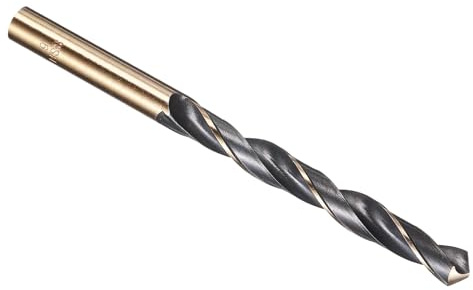PATIKIL 9mm Drill Bit 4341 High-Speed Steel 118° for Thin Metal | Jobber Straight Shank 118° Black and Gold Finish for Medium-hard Metal Steel Acrylic