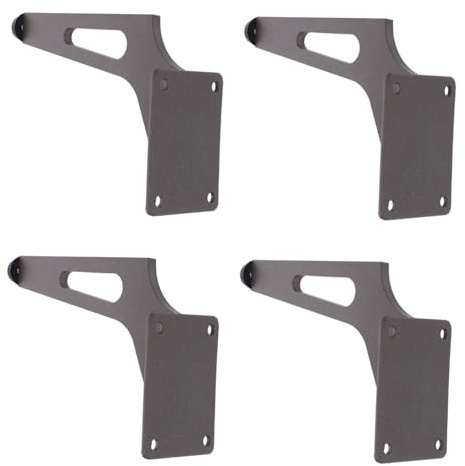 jojofuny 4 Pièces Meubles Métalliques Support Latéral Robuste pour Table Basse Meuble TV et Table de Chevet Design Moderne et Gris Foncé