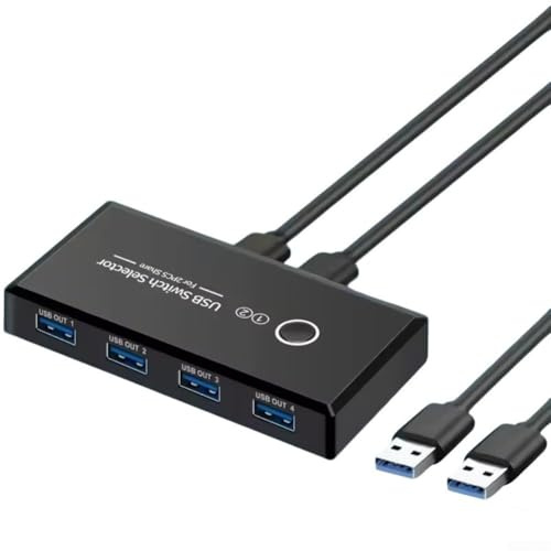 Commutateur de partage USB 3 0 4 entrées et 2 sorties pour une connectivité rapide et fiable des périphériques USB
