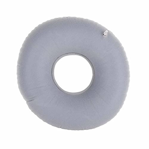 Brrnoo 39 cm Großes Donut-Kissen, Aufblasbares Ringkissen mit Pumpe für Hämorrhoiden, Schwangerschaft, Postpartale Schmerzen, Sitzkissen aus PVC-Seide-Baumwolle für Bürostuhl, Autobett