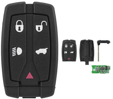 433MHZ 5 Buttons for Land Rover Freelander 2 Car Range Rover Key Fob | For Freelande 2 Key For Range Rover Sport Remote Key Fob ID46/PCF7953 Chip FCCID:NT8TX9