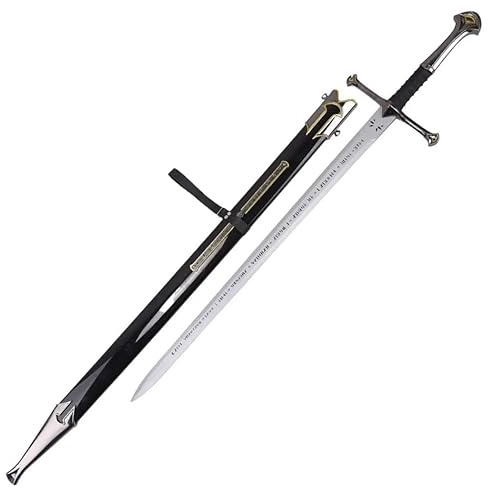 AMONT Dekoratives Anduril Schwert Der Herr der Ringe | Unscharfe Nachbildung aus Bambus mit Runen für Sammlerausstellung | EYM