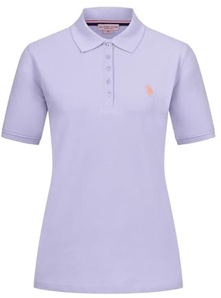 U.S. POLO ASSN. Damen Poloshirt (S-2XL) Kurzarm Polohemd mit Flachstrickkragen P007
