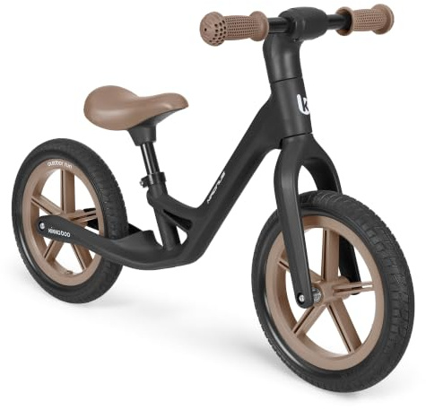 KikkaBoo Magnus Laufrad für Kinder 3–6 Jahre, Leichter Fiberglas Rahmen, Verstellbarer Sitz, rutschfeste Griffe, Robuste PU Räder