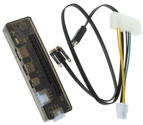 Vaguelly Laptop Video Card Dock Pci-e X16 Portable Graphics Expansion | Abs Pcb Build, 220w 8pin or 150w Dc Power Support, USB 1.0 1.1 2.0 Versions, Accessories Random Style