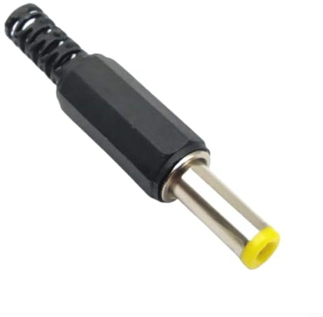 Hoppipola 5 connettori DC 5,5 x 2,1 mm / 2,5 mm da saldare, connettore di alimentazione da 14 mm per telecamere CCTV, illuminazione e lettori multimediali, giallo (5.5-2.1, 5 pezzi)