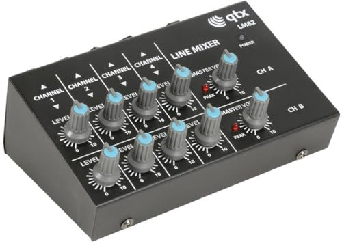 4 Stereo Channel Line Level & Instrument/Microphone Mixer