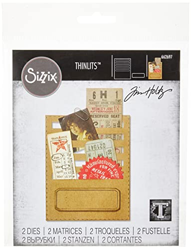 Sizzix 662697 Thinlits Stanzschablone, Stahl, Multicolour, 19 x 14.4 x 0.4 cm