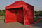 Bastionshop Marktzelt Expresszelt 2x3m Marktstand Faltzelt Messestand Pavillion Gazebo, Wasserdicht und mit UV-Schutz (Rot)