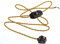 1.8 Meter Length Cord w/Plug Attached and In Line Dimmer Switch,Gold Twisted Wire Cordset, Vintage Re-Wire Kit, Lamp Electrical Cord