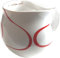Luigi Colani dekorierte Kaffeetasse Becher Tasse Cappuccinotasse Kaffeebecher „Gold&Color“ Loop rot/red 280 ml