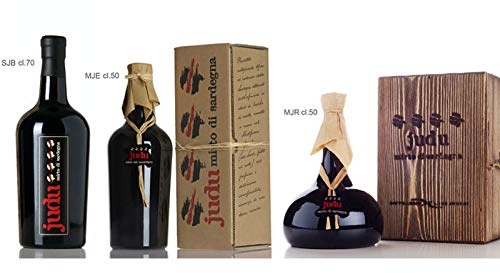 4 x 0.50 l - Mirto Judu. Liquore al mirto del Montiferru. Grado alcolico 34% Vol. Prodotta a Santu Lussurgiu da Distillerie Lussurgesi
