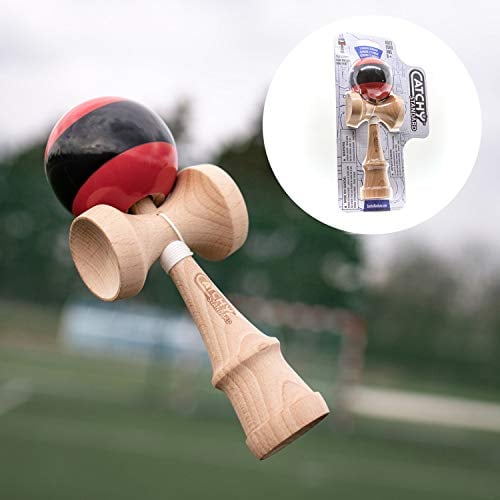 YoYo Factory Kendama – Original Holz Kendama für Anfänger & Profis – Lokal in EU hergestellt – Kendama Original und Fidget Toy - Rot/Schwarz