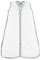molis&co - Baby Schlafsack ärmellos - Ideal für Frühling und Herbst - Babyschlafsack 1 tog ohne Ärmel - Leicht gepolstert - Babyschlafsack Neugeborene - Premium-Musselin - Grey Leaf (85 cm)