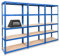 Storalex Pack of 3 Extra Deep Garage Racking Units - Blue 600mm Deep Garage Shelving 5 Tier Shelf Unit - Sturdy Metal & MDF Construction