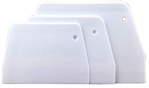 3 Stück Teigschaber Schüssel Schaber lebensmittelecht Kunststoff Teigschneider Trapezförmig Kunststoffschaber Praktischer Bankschaber MehrzweckLebensmittelschaber für Brot Teig Kuchen Fondant