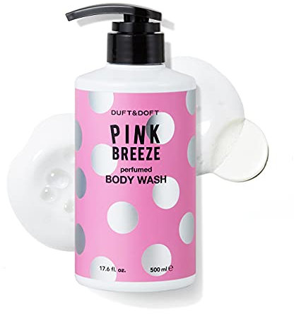 DUFT & DOFT Pink Breeze Gel Douche Parfumé aux 6 Herbes Bleues et Ingrédients Naturels Doux mais en Purifiant Sans Enlever la Barrière Sensible, avec des Ingrédients Naturels, Sans Paraben, 520 ml