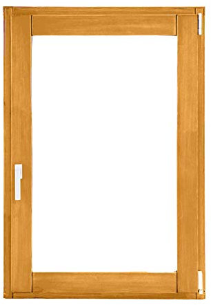 UNICA INFISSI - Finestra 1 Anta In Legno con Anta Ribalta - Verniciato in 6 colori a scelta - Vetrocamera bassoemissivo e antinfortunio - 4 Misure a scelta (870x1255 (Destra), T13 Miele)
