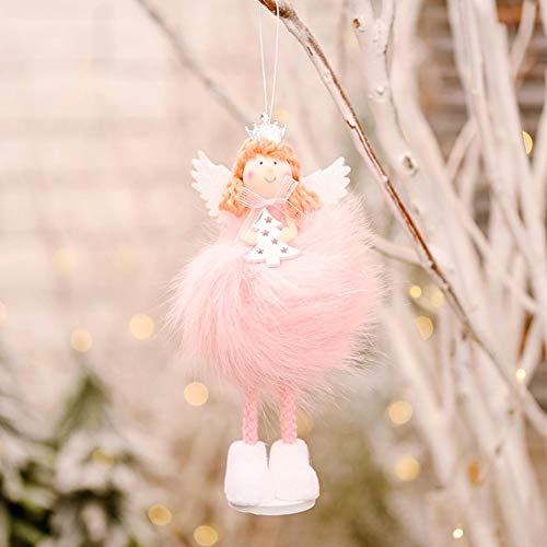 FeiliandaJJ Weihnachten Deko Weihnachtsbaum Anhänger Rosa Engel Puppe Anhänger Weihnachtsanhänger Christbaumschmuck Weihnachtsbaumschmuck (A)