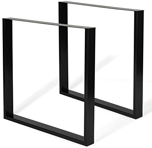 IDMarket - Lot de 2 Pieds de Table carrés 78x71 cm Design Industriel
