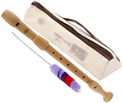 Music Blockflöteninstrument, Anfänger Erwachsene Deutsch Barock Altblockflöte 8-Loch Holz Professionelle Spielflöte Instrument, Aufbewahrungstasche + Reinigungsstab + Umhängeband, Primärfarbe