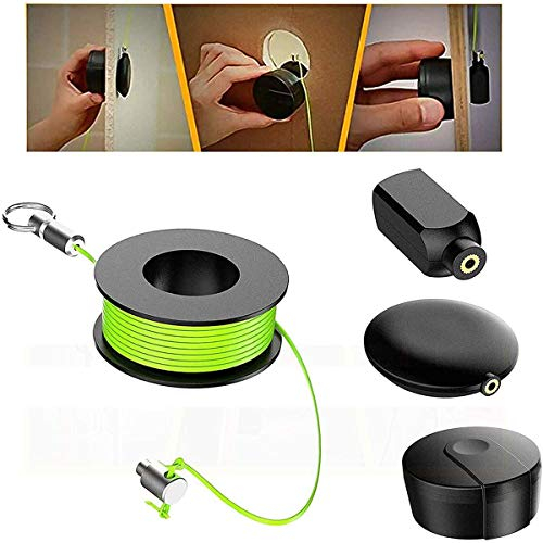 Wiremag Puller Magnetic Snap Wire Guider Convenient Wire Cable Machin, Magnetic Threader Cable Running Device - for Office and Garden Repair (Green)