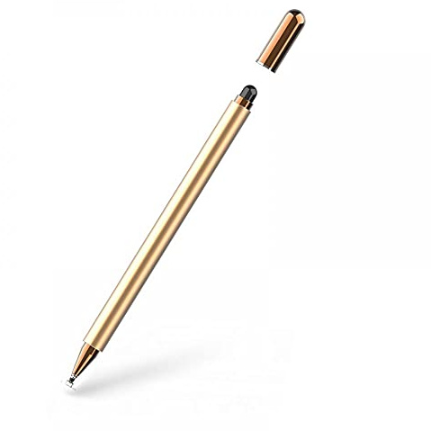 Tech-Protect Charm Stylus Pen - Stift - Eingabestift - Pencil - Touchstift | Kompatibel mit iPad, iPhone, Samsung, Kindle Touch, Kompatibel mit Allen kapazitiven Touchscreen-Geräten | Champagne/Gold