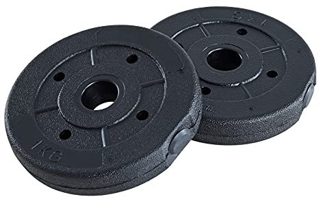 ESTEXO Hantelset Hantelstange Langhanteln Hanteln Set Langhantelstange Gewichte Hantelscheiben (2er Set Gewichte 1,00 kg)