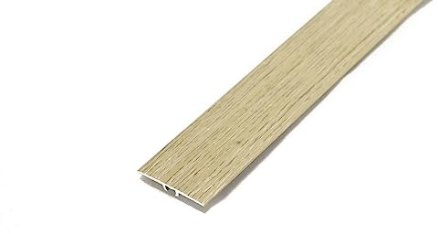 Dalsys 90cm Profilé de Transition Plat 35mm à Visser Aluminium Anodisé Chêne Clair